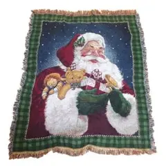 vintageラグ カーペット マルチカバー、クリスマス、サンタクロース 153