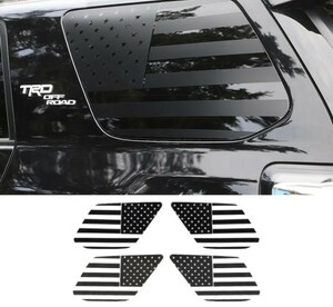 残り2セット！トヨタ　4RUNNER用　リヤガラスステッカー　アメリカ国旗　カーボン調　左右セット！2010y～　TRDオフロード