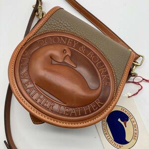 未使用/激レア●DOONEY＆BOURKE ドゥーニー＆バーク デカロゴアヒル ショルダーバッグ ハンドバッグ ポーチ レザー 斜め掛け ヴィンテージ 