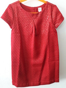 GAP　ワンピース　赤　120　半袖　新品　タグ付き　ドレス