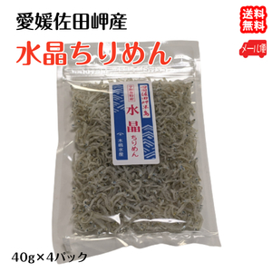 水晶ちりめん 小袋 40g×4p メール便 送料無料 愛媛 佐田岬産 浜から直送 無添加・無着色 宇和海の幸問屋