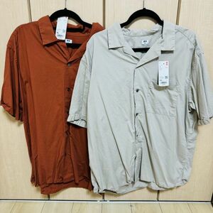 2点セット XLサイズ【迅速対応】オープンカラーシャツ（半袖） ユニクロ 444645