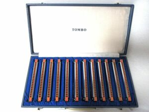 ハーモニカ TOMBO harmonica Professional 22 ケース付き12本セット　