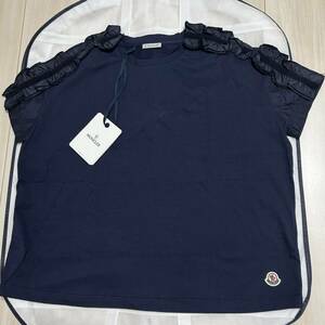 【未使用】【レア】MONCLER モンクレール　フリル　半袖Tシャツ　ネイビー　XS