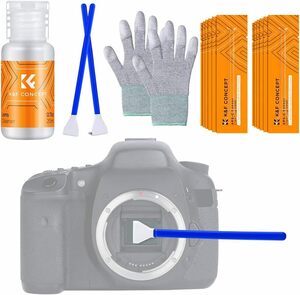 16本APS-Cセンサー用スワブ+手袋+クリーナー K&F Concept クリーニングキット 3点セット 20mlクリーナー＋A
