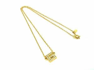 1円 ■極美品■ GIVENCHY ジバンシィ ヴィンテージ ラインストーン ネックレス ペンダント アクセサリー レディース ゴールド系 AW5683