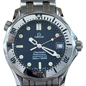 ◆◆ OMEGA オメガ シーマスター　腕時計　ボーイズ　プロフェッショナル　クロノメーター　300ｍ　ブラック やや傷や汚れあり