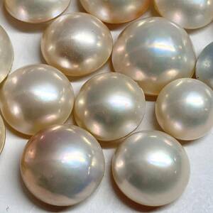 〔マベパール19点おまとめ〕a 約11.3-17.6mm 41g/205ct pearl パール 半円真珠 ジュエリー jewelry 裸石 宝石②