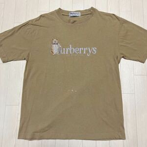 90s OLD Burberrys OF LONDON バーバリー ロゴ 刺繍 ベア クマ ビンテージ 半袖Tシャツ