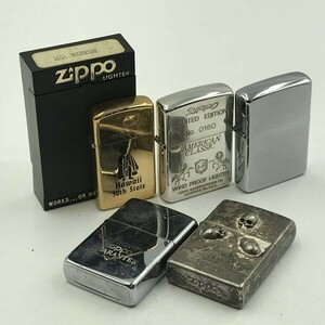 T904 まとめ ◎ Zippo ジッポー オイルライター 5点まとめセット シルバーカラー ゴールドカラー ドクロ柄 喫煙具 喫煙グッズ ①