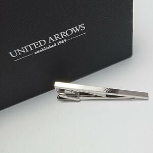 【uat603】 UNITED ARROWS ユナイテッドアローズ ネクタイピン タイバー シルバー ストライプ