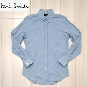 新品に近い Paul Smith ボタンダウン 長袖シャツ M メンズ ワイシャツ ポールスミス コレクション 美品