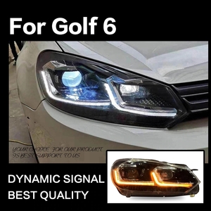 ヘッドライト フォルクスワーゲン ゴルフ6 Mk6 5K LED GOLF クリア Type-D AOKEDING