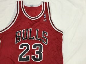 【古着GAMETOPS激レアNBAchampionBULLS23JORDAN ユニフォームタンクトップ赤48】バスケジョーダンチャンピオンブルズvintageビンテージ