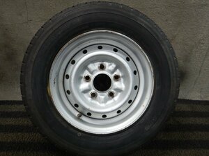 1本のみ PT8214①■235/50R13.5 LT 102L DUNLOP SPLT5 スチール 6.75J 5H PCD114.3 ★条件付送料無料★夏タイヤ 希少サイズ