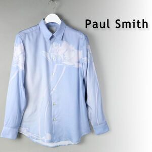 115a 新品 Paul Smith ポールスミス Stem Placement プリント シャツ メンズ PS 長袖シャツ 正規店本物 日本製 M