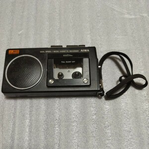 【通電確認】AIWA TP-M12 DUAL SPEED/MICRO CASSETTE RECORDER アイワ デュアルスピード カセットレコーダー