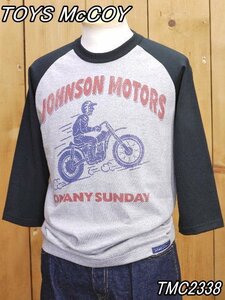 新品 トイズマッコイ JOHNSON MOTORS 七分袖Tシャツ L グレー toysmccoy TMC2338