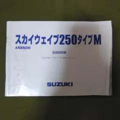 SUZUKI☆スカイウェイブ250 タイプM CJ45A 取扱説明書 スズキ