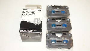 ALPS アルプスインクリボン MD-INK マイクロドライインクカセット 紙用ブラック 3個パック MDC-FLK3