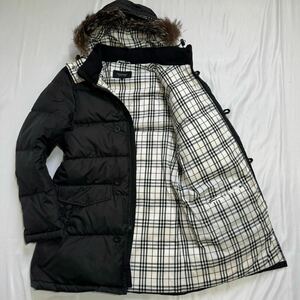 希少L★Burberry Black Label バーバリーブラックレーベル ダウンコート ジャケット N-3B ホワイトグースダウン