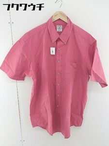 ◇ Brooks Brothers ブルックスブラザーズ BD ボタンダウン 半袖 シャツ サイズL ピンク系 メンズ