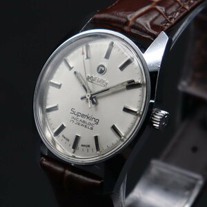ROAMER Superking ローマー スーパーキング 414.2100.310 手巻き 17石 1960年代製造 スイス製 新品革ベルト アンティーク メンズ腕時計