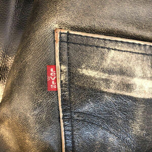 LEVI’S レザーパンツ メンズ W78cm (31) L105cm (41) Inseam 82cm (32) ボタン無し