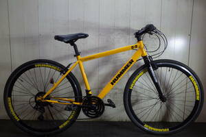 人気美品！HUMMERハマー 700C シマノ7速 460mm YELLOW クロス 