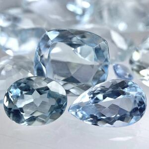 〔天然アクアマリンおまとめ 24ct〕a ルース 裸石 宝石 ジュエリー jewelry aquamarine ベリル ②