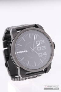 良品★R75 DIESEL ディーゼル 腕時計 メンズ DZ1371 メンズ腕時計 ブラック 3針 ケース径約5.0cm(リューズ含む) 5気圧防水 動作確認済み