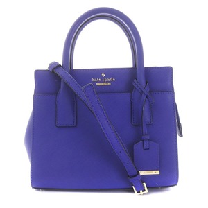 ケイトスペード KATE SPADE ハンドバッグ ショルダーバッグ 2WAY レザー タグ 青 ブルー /WM レディース