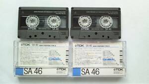 カセットテープ TDK SA46 x 2本 (TYPE II HIGH POSITION)