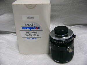 ★未使用★ Computar TEC-M55 Cマウント 55mm F2.8 0～0.5倍ズームマクロレンズ 像側テレセントリック (同KCM-105T)