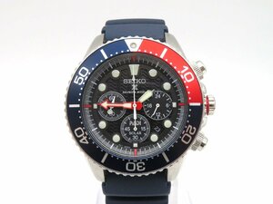 1円◆稼働◆ セイコー V175-0AD0 プロスペックス ブラック ソーラー メンズ 腕時計 M15703
