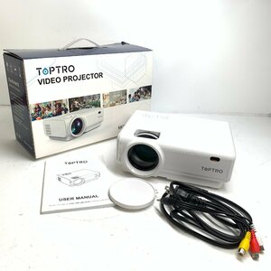 f001 E TOPTRO LED プロジェクター TR21 日本語取扱説明書付き 小型 ホームシアター リモコン欠品