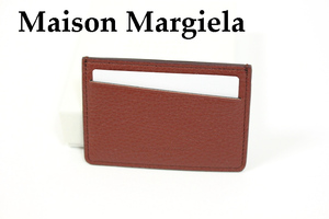メゾン マルジェラ 11　4ステッチ カードケース　カードホルダー　バーガンディ ディアスキン　2020AW　Maison Margiela