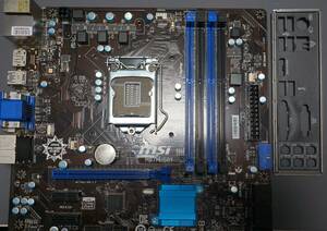【動作確認済】MSI H87M-S01 LGA1150 マイクロATX マザーボード BIOS最新化(H87M-G43) IOパネル付属