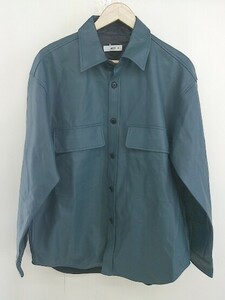 ◇ WEGO ウィゴー 21AW ビックシルエット フェイクレザー 長袖 ジャケット サイズM ダークブルー系 メンズ