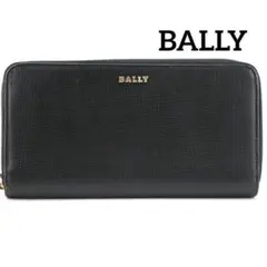 バリー/BALLY レザー ラウンドファスナー 長財布 ファスナー固め ブラック