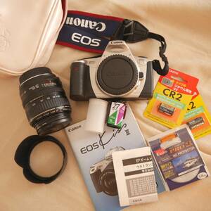 【送料無料】Canon EOS KISS Ⅲ キャノン フィルムカメラ一眼レフ＋Canonズームレンズ EF28-105mm F3.5-4.5 II USM ZOOM LENS ULTRA SONIC