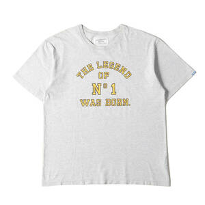 TENDERLOIN テンダーロイン Tシャツ サイズ:XL カレッジロゴ クルーネック 半袖Tシャツ グレー トップス カットソー アメカジ ストリート