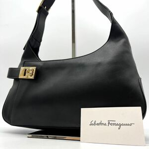 2299 現行 極美品● Salvatore Ferragamo サルヴァトーレフェラガモ ハンドバッグ ワンショルダーバッグ ガンチーニ ゴールド金具 レザー