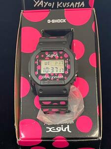 未使用 カシオG-SHOCK 草間彌生 x-girl DW-5600VT　YAYOI KUSAMA 限定品 ピンク 美品 時計 CASIO Gショック　コラボ品