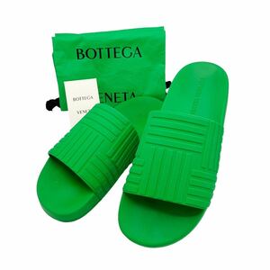 【美品】ボッテガヴェネタ BOTTEGA VENETA ラバー デイジー スライダー サンダル スライド DAISEY SLIDER SLIDE グリーン