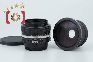 【中古】Nikon ニコン Ai NIKKOR 50mm f/1.4 + Kenko ケンコー SEMI FISH-EYE コンバージョンレンズ 0.45x