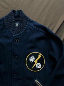 【希少】極美品 RRL WALTERS VARSITY JACKET ダブルアールエル バーシティ スタジャン ジャケット ネイビー ラルフローレン XS