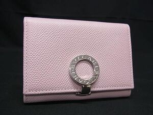 1円 ■極美品■ BVLGARI ブルガリブルガリ レザー カードケース カード入れ 名刺入れ ピンク系 AW8015