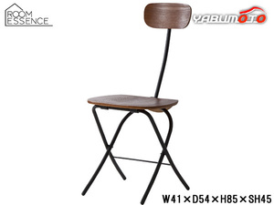 東谷 フォールディングチェア ブラック W41×D54×H85×SH45 PC-21BK 椅子 机用 折り畳み 省スペース スチール メーカー直送 送料無料
