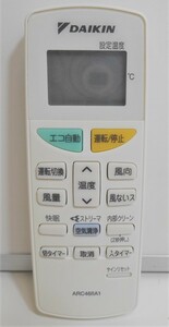 ZH2439【動作品】★DAIKIN エアコン用リモコン ARC468A